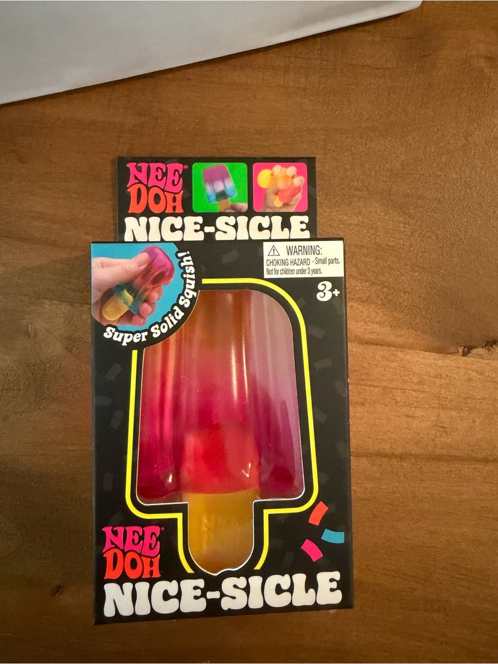 NeeDoh Nice-Sicle Popsicle Squish Toy - Pink, Orange, Yellow